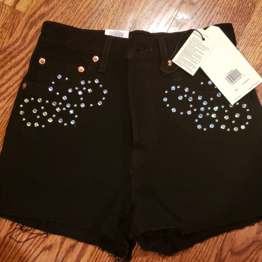 Levi's Studded Ribcage Shorts
